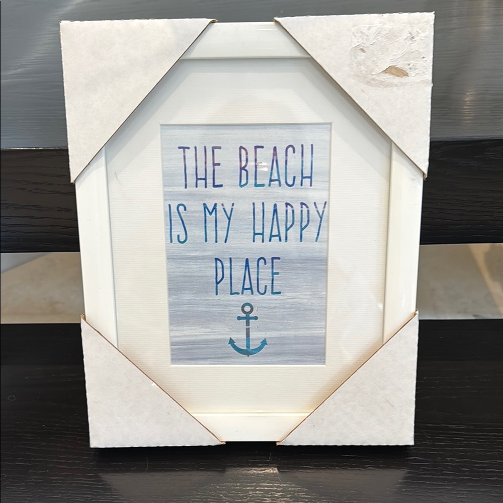 Nautical Themed Framed Art - White and Blue